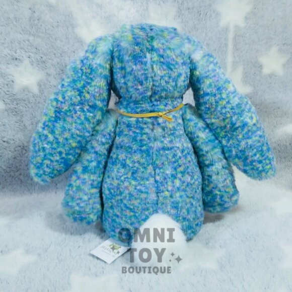 Jellycat Bashful Luxe Bunny Azure MEDIUM Blue Soft Plush Toy Gift - Picture 2 of 6